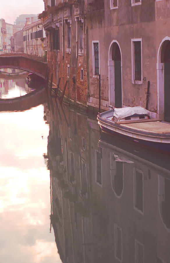 Evening On A Venetian Canal Photograph by Suzanne Powers