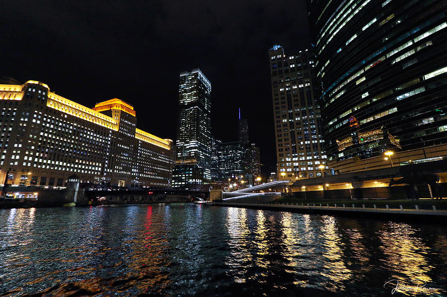 Evening on the Chicago River Photograph by Jackson Pearson