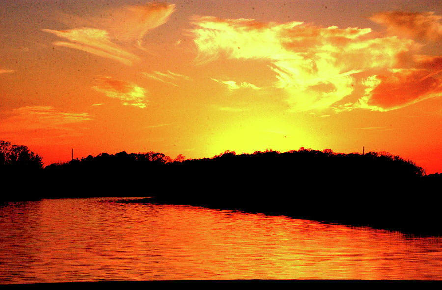Sunset Photograph - Evening on the Water by Terence Brockett