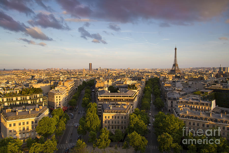 Evening over Paris Photograph by Brian Jannsen