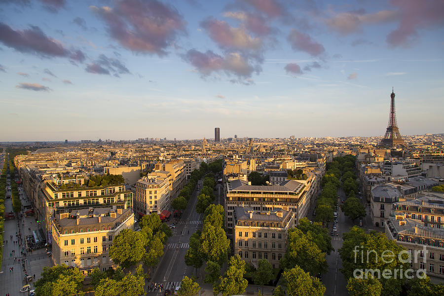 Evening over Paris II Photograph by Brian Jannsen