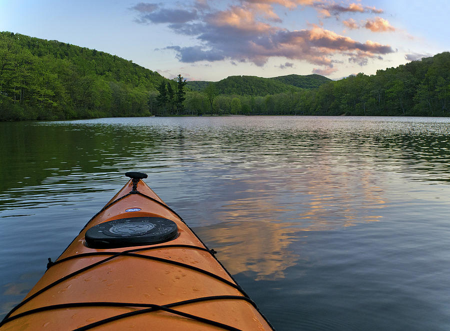 Evening Paddle on Lake Sherando - Virginia Photograph by Brendan Reals