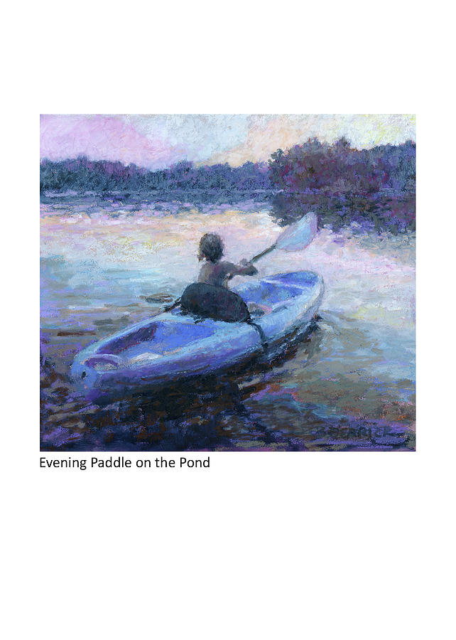 Evening Paddle on the Pond Painting by Betsy Derrick