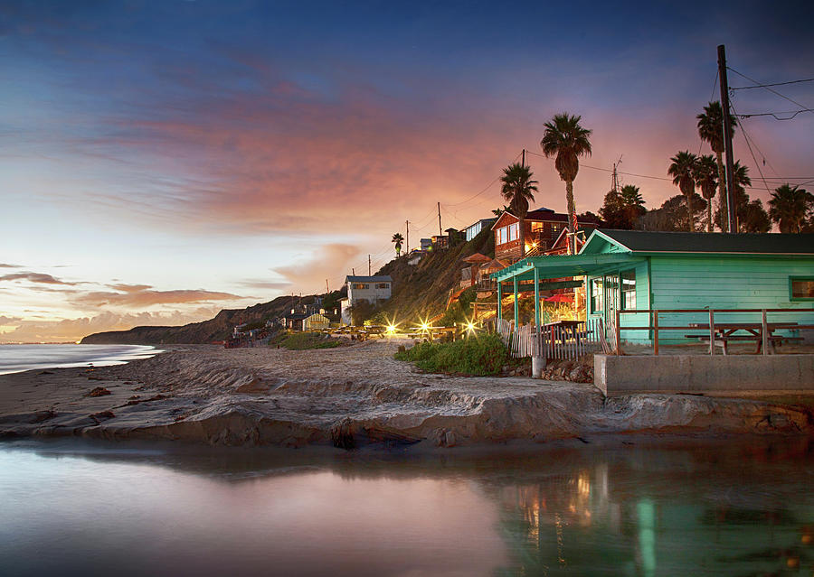Cottage Photograph - Evening Reflections, Crystal Cove by Cliff Wassmann