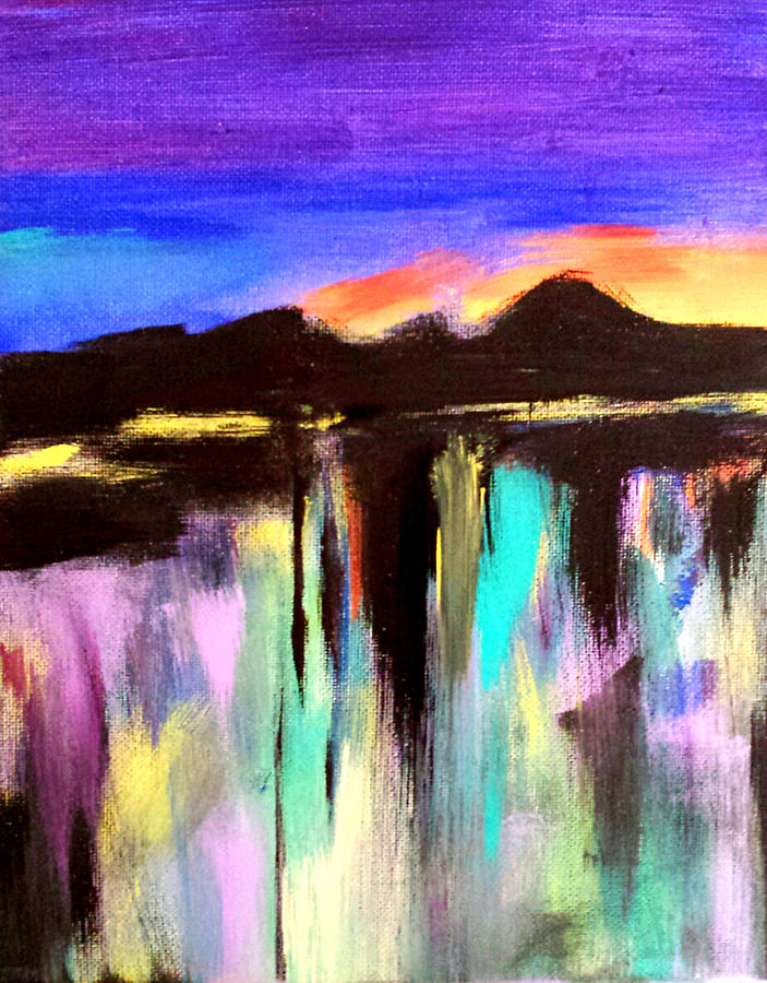 Abstract Painting - Evening Reflections by Nikki Dalton