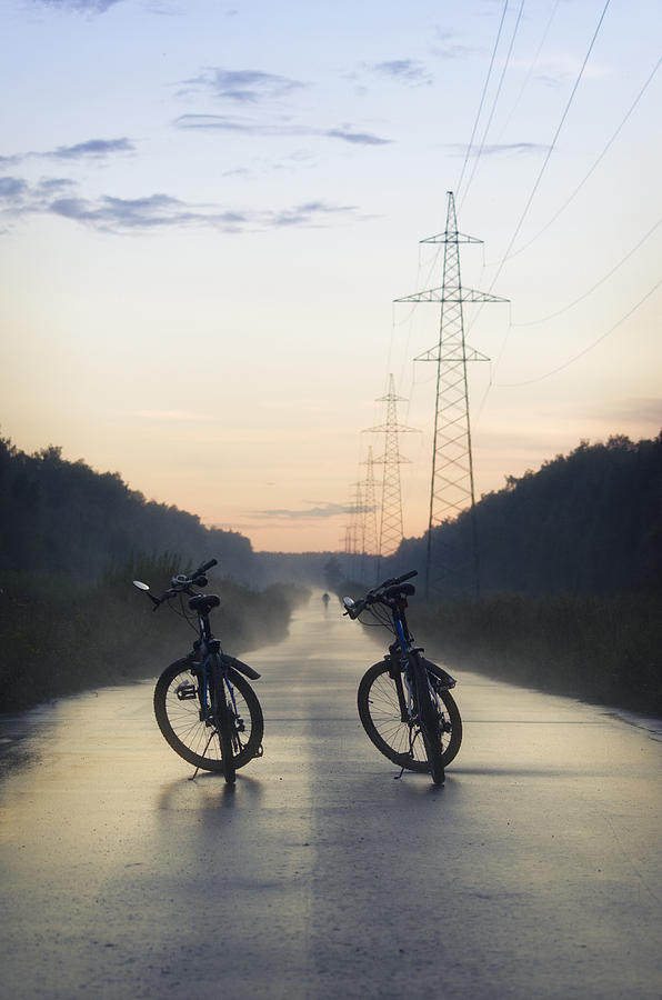 Evening Road after Rain Photograph by Konstantin Sevostyanov