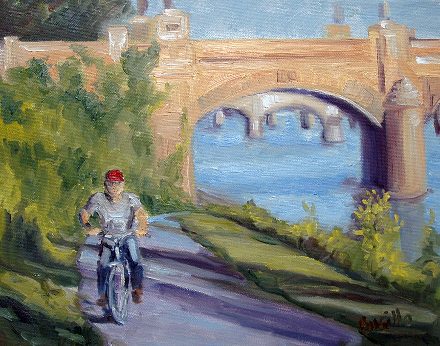River Painting - Evening Shadows by Kathy Busillo River Painting - Evening Shadows by Kathy Busillo