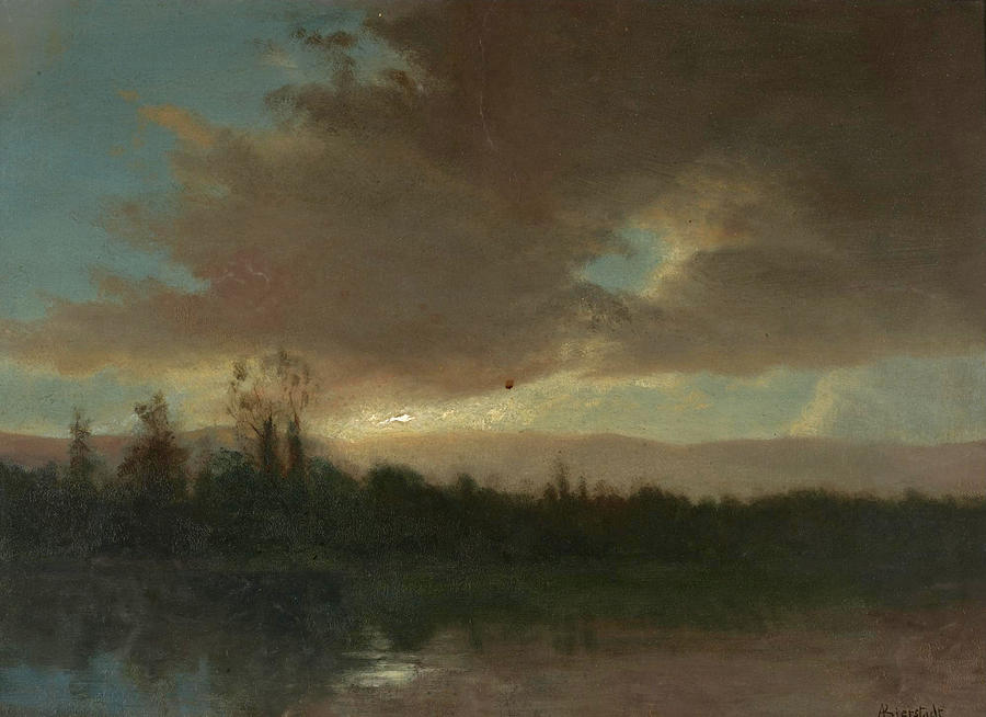 Evening Sky Painting by Albert Bierstadt