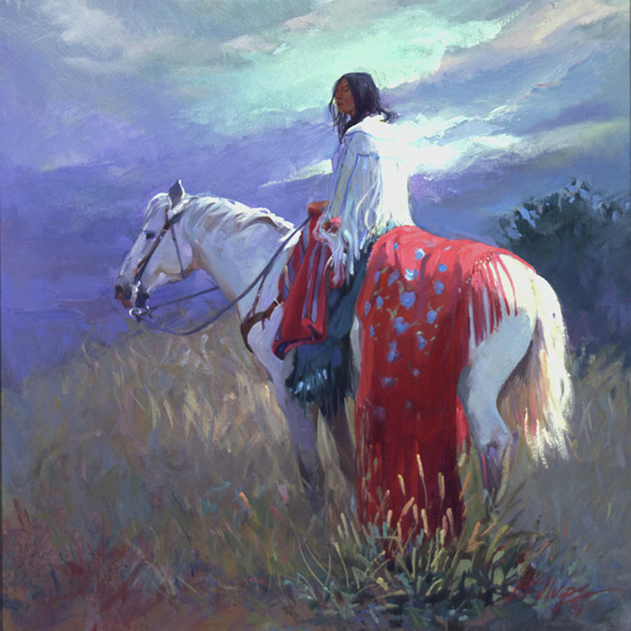 Native American Digital Art - Evening Solitude L. E. P. by Betty Jean Billups Native American Digital Art - Evening Solitude L. E. P. by Betty Jean Billups