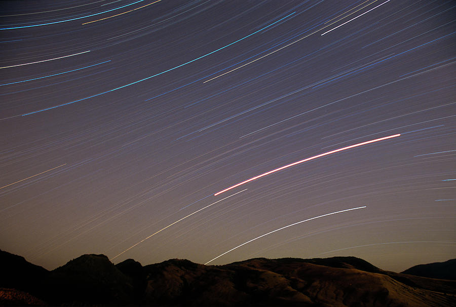 Evening Splendor-Star Trails Photograph by Sandra Bronstein