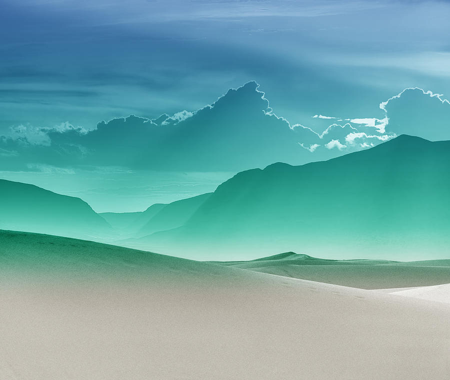 Evening Stillness - White Sands - Sea Gradient Photograph by Nikolyn McDonald