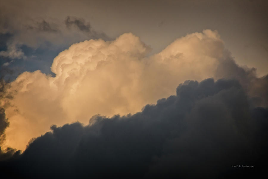 Storm Clouds Photograph - Evening Storm Clouds Approach by Mick Anderson