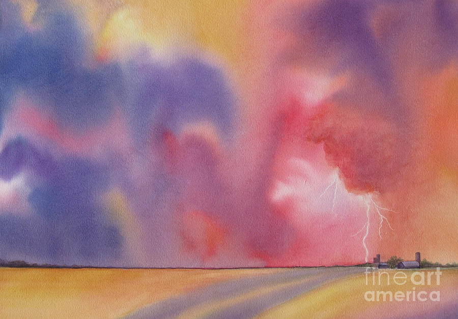 Evening Storm Painting by Deborah Ronglien