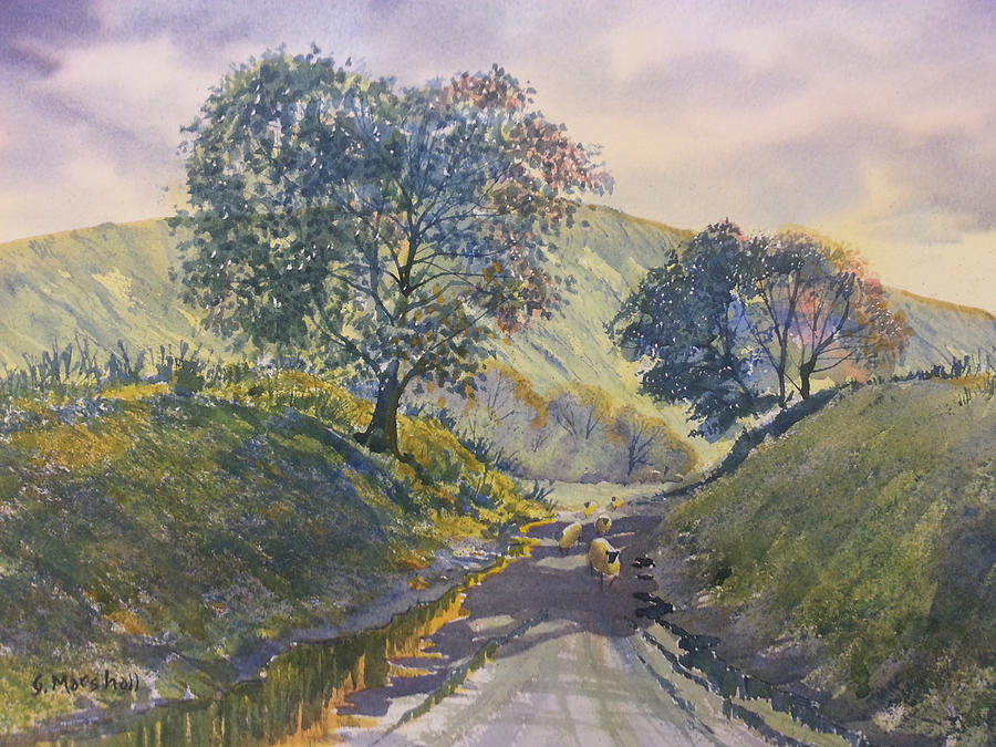 Landscape Painting - Evening Stroll in Millington Dale by Glenn Marshall