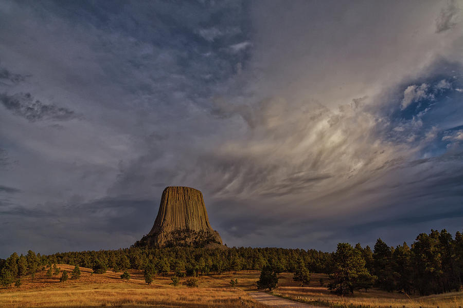 Devils Tower National Monument Photograph - Evening Time at Devils Tower by John M Bailey
