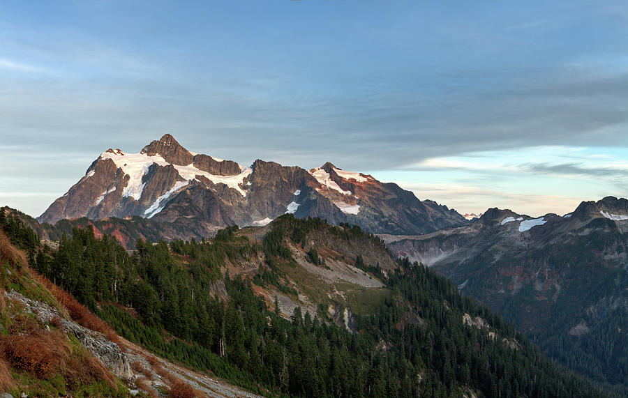 Evening View of Mount Shuksan Photograph by Michael Russell