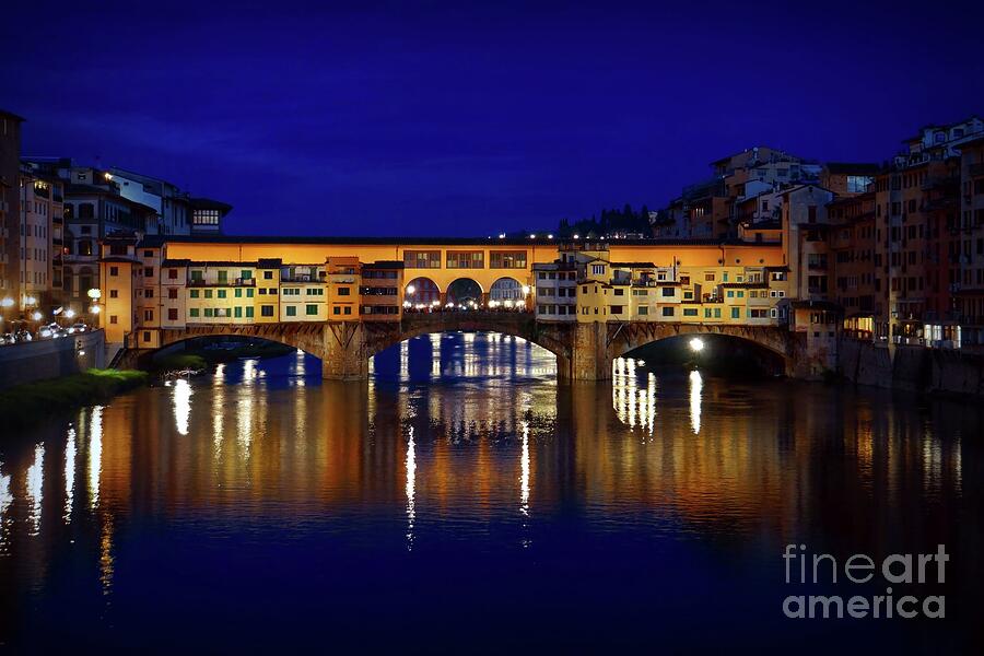 Evening View of Ponte Vecchio Photograph by Patricia Strand