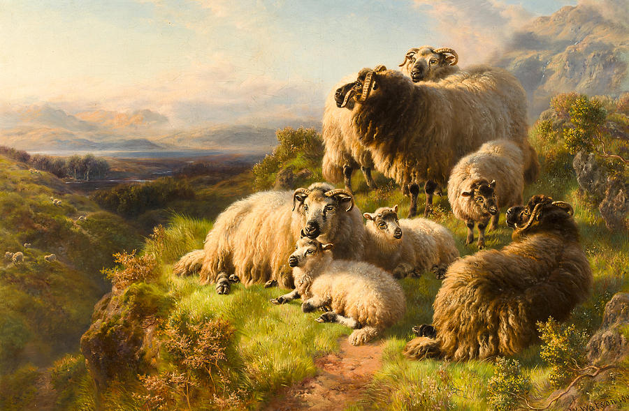 Animal Painting - Evening by William Watson 