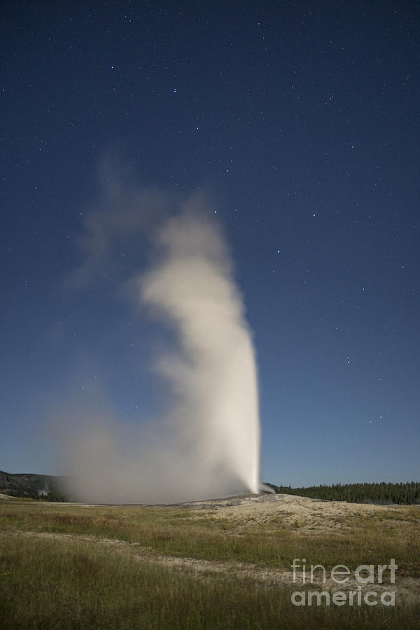 Evening With Old Faithful Photograph by Scott Wood