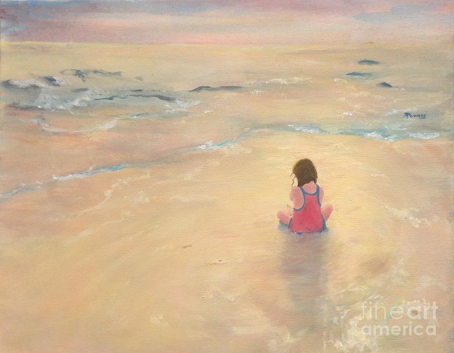 Sunset At The Beach Painting - Eventide by Mary Lynne Powers