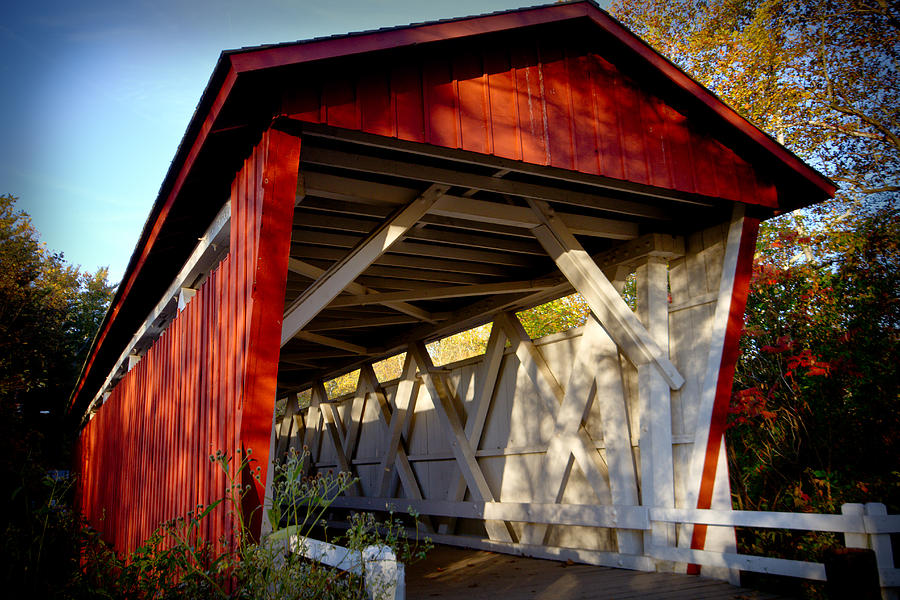 Everett Road Covered Bridge Photograph by Tim Fitzwater