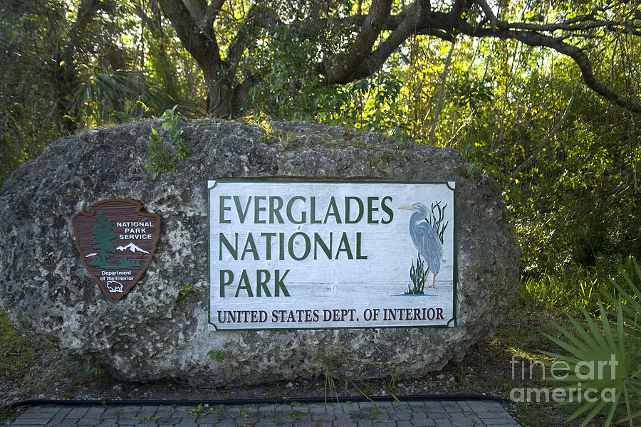 Everglades National Park Sign Photograph by Inga Spence
