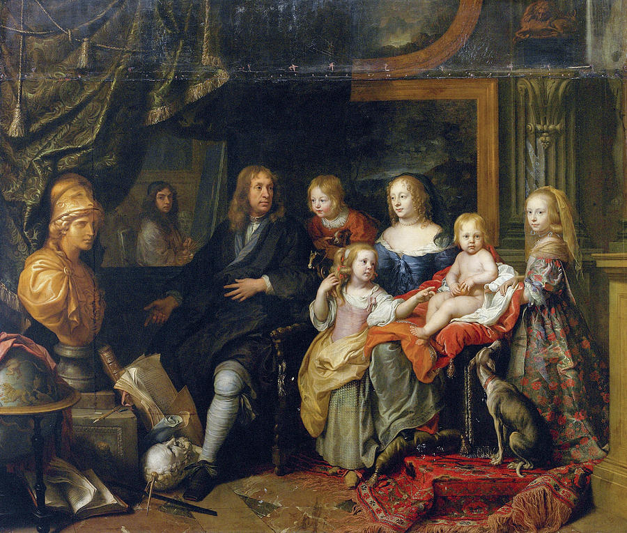Charles Le Brun Painting - Everhard Jabach and His Family by Charles Le Brun