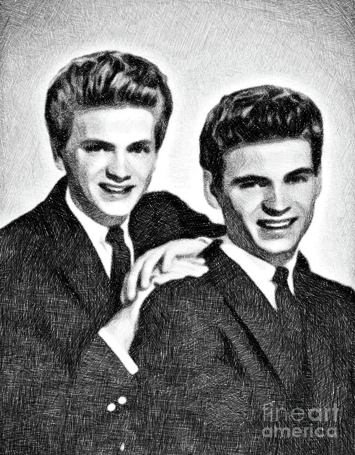 Everly Brothers, Music Legends By Js Drawing