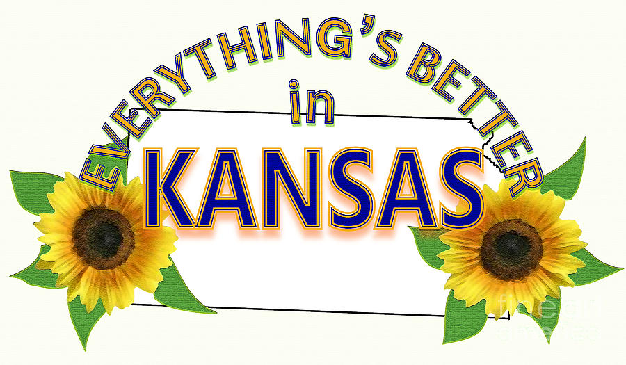 Kansas Digital Art - Everythings Better in Kansas by Pharris Art