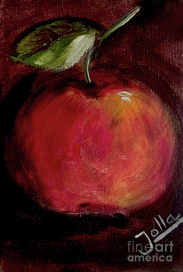 Eves Apple.. Painting by Jolanta Anna Karolska