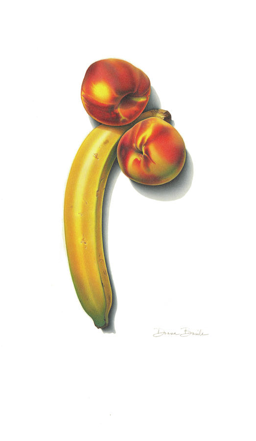 Eves Favorite Fruit Drawing by Donna Basile