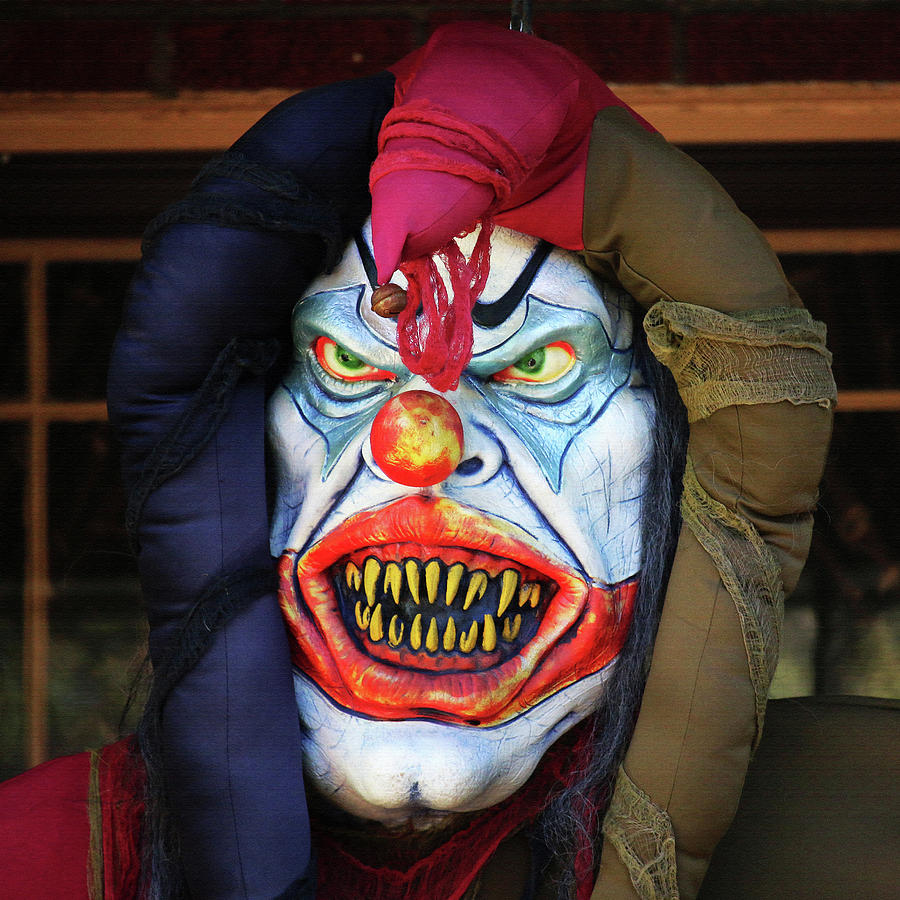 Halloween Photograph - Evil Clown by Art Block Collections