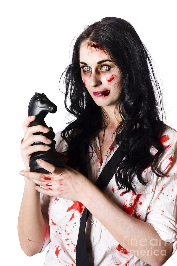 Apocalypse Photograph - Evil Dead Business Zombie With Chess Playing Piece by Jorgo Photography - Wall Art Gallery Apocalypse Photograph - Evil Dead Business Zombie With Chess Playing Piece by Jorgo Photography - Wall Art Gallery