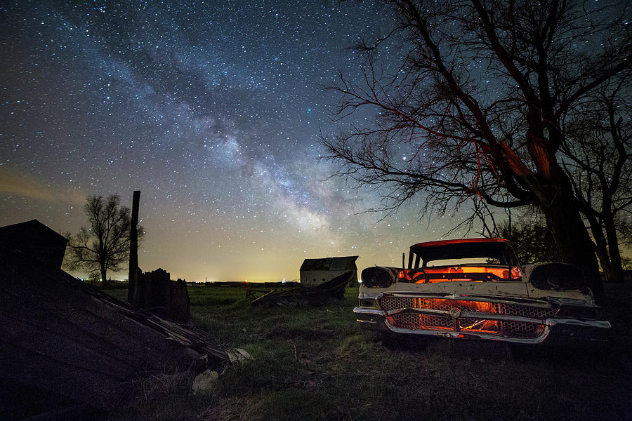 Car Photograph - Evil Dead Milky Way  by Aaron J Groen
