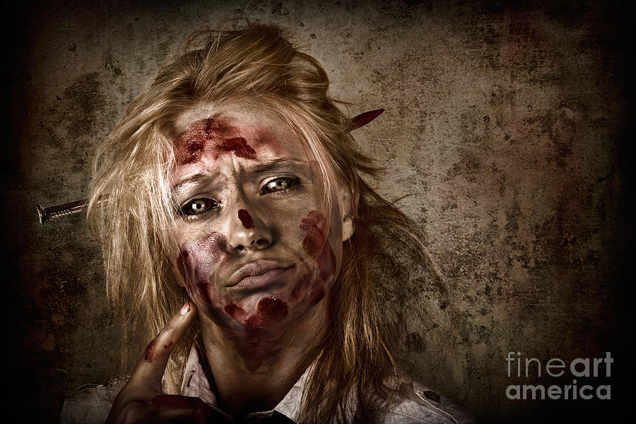 Apparition Photograph - Evil Grunge Zombie Business Woman Thinking Idea by Jorgo Photography - Wall Art Gallery Apparition Photograph - Evil Grunge Zombie Business Woman Thinking Idea by Jorgo Photography - Wall Art Gallery