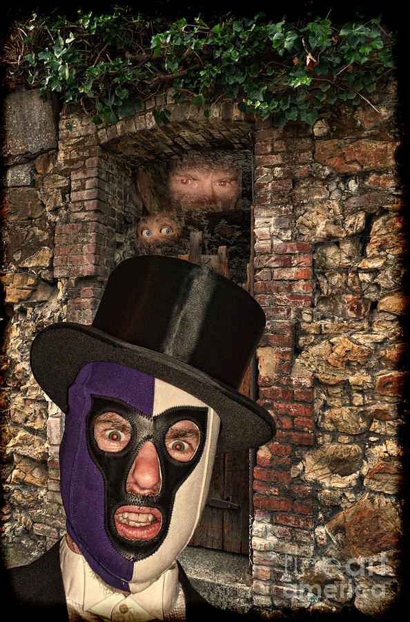 Evil Pro Wrestling Manager The Masked Conjuror Digital Art by Jim Fitzpatrick