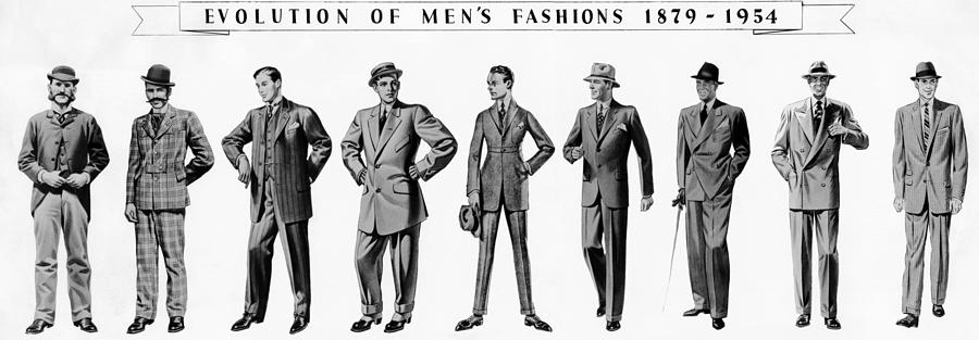 Evolution Of Menswear From 1879 Photograph by Everett