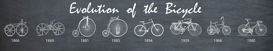 Evolution of the Bicycle in Chalk Photograph by Bill Cannon - Fine Art ...