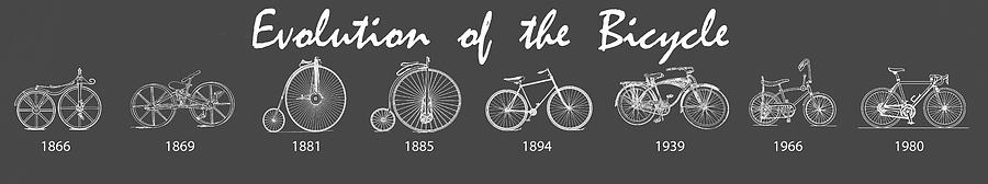 Evolution of the Bicycle in Gray Photograph by Bill Cannon | Pixels