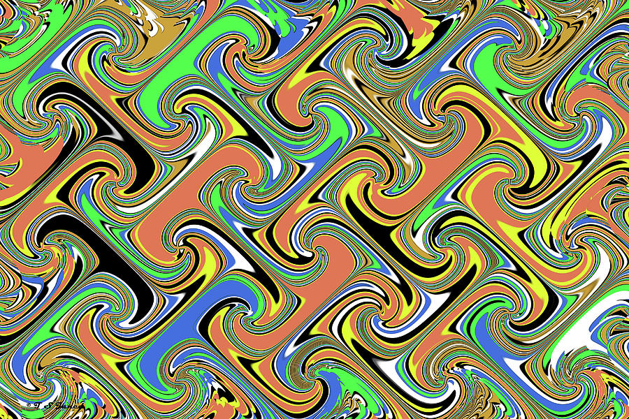 Evolving Curves Abstract #7 Digital Art by Tom Janca