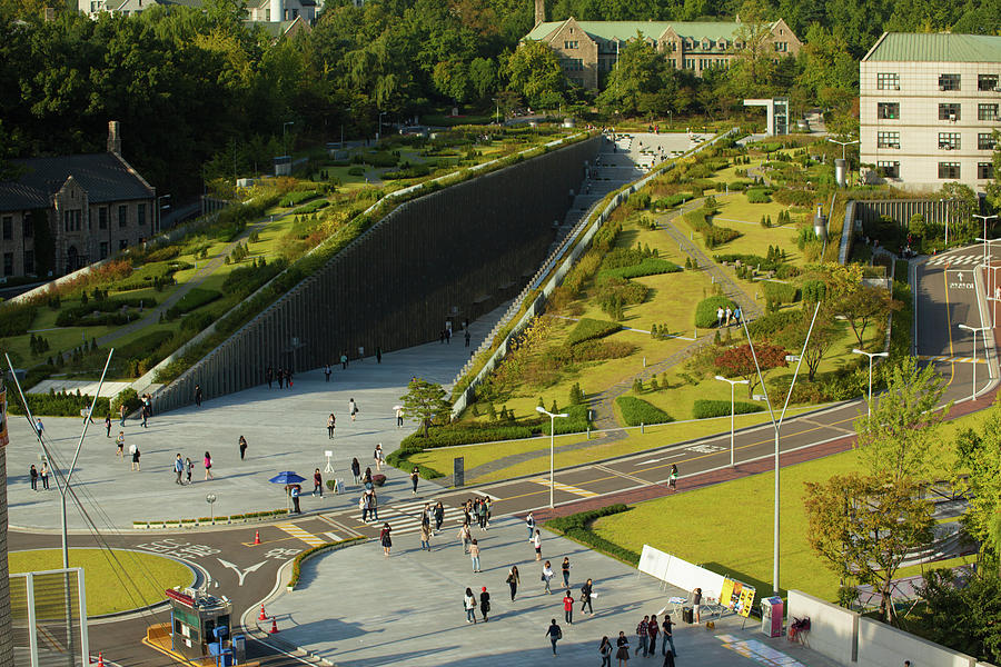 Ewha Womans University Campus Complex Aerial H Photograph By Pius Lee