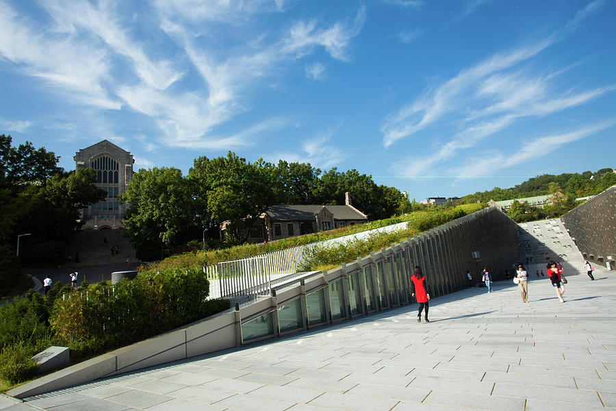 Ewha Womans University Ecc Angled Blue Sky Photograph By Pius Lee