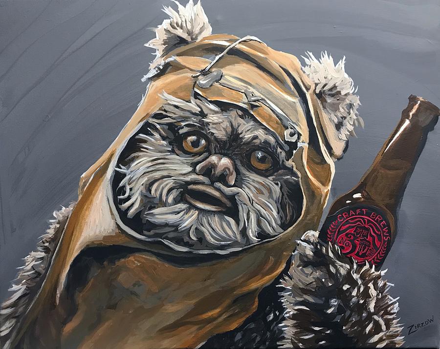 Ewok Painting by Amanda Zirzow