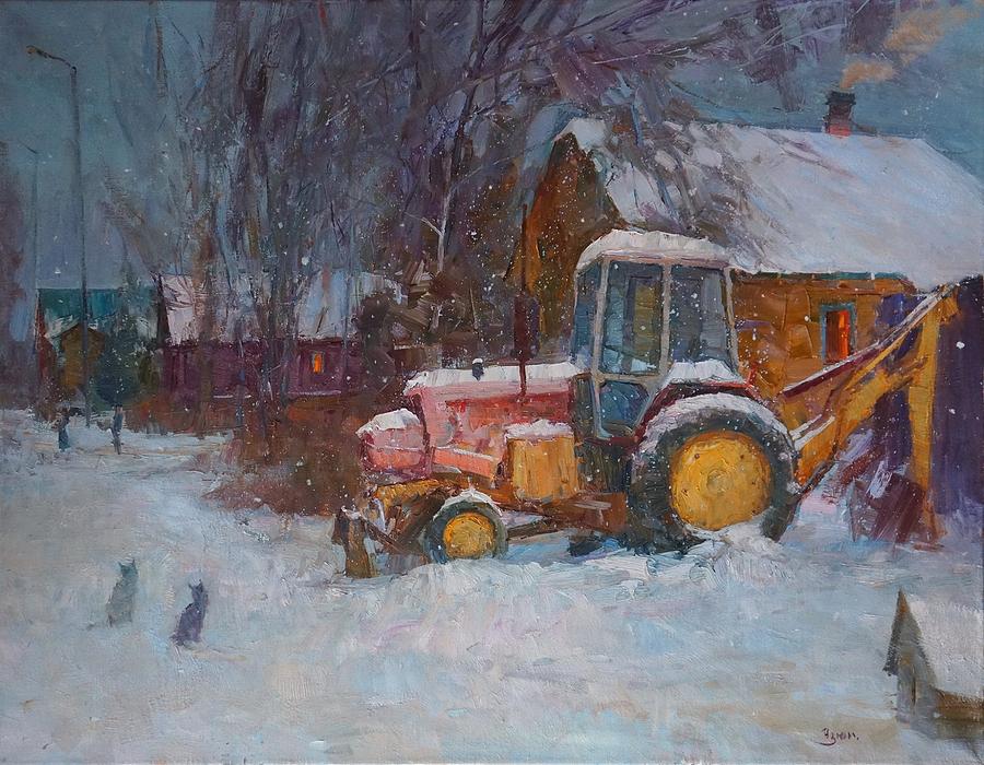 Excavator Painting By Ilya Izum Fine Art America