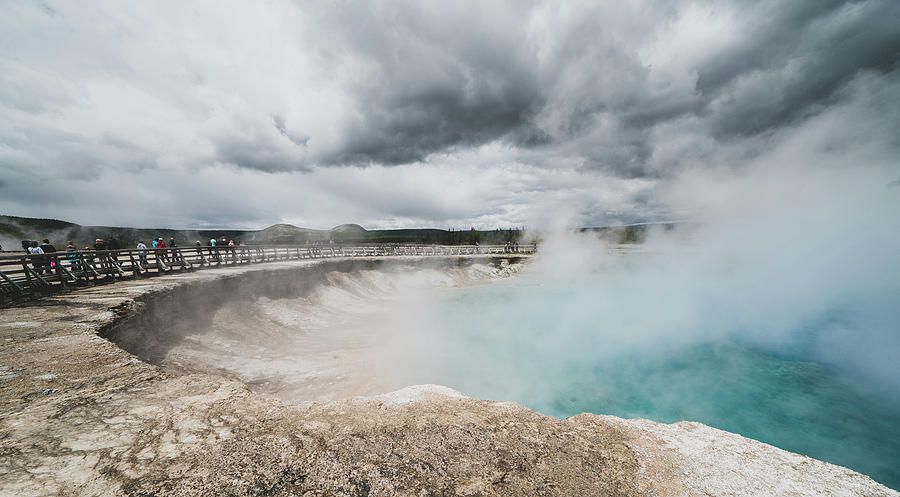 Excelsior Geyser Crater at Yellowstone National Park, Wyoming, A Photograph by Ryan Kelehar