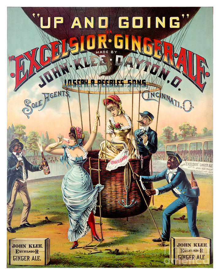 Vintage Painting - Excelsior Ginger Ale 1885 Vintage Poster Restored by Vintage Treasure