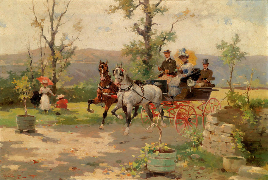 Excursion In The Park Painting by Mountain Dreams
