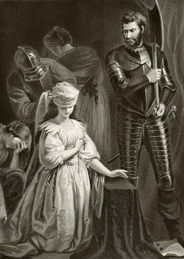 Execution Of Mary Queen Of Scots 8 Drawing by Vintage Design Pics