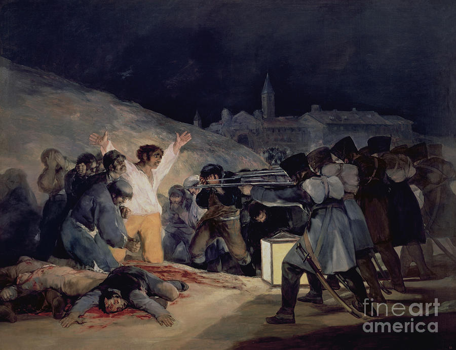 Execution of the Defenders of Madrid Painting by Goya