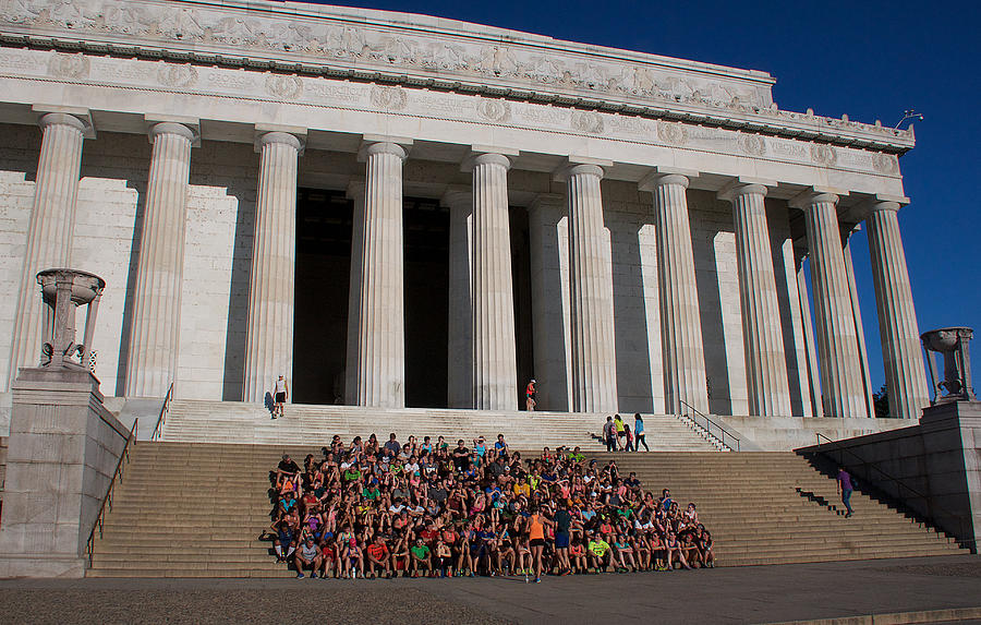Lincoln Memorial Photograph - Exercise in DC by David Resnikoff